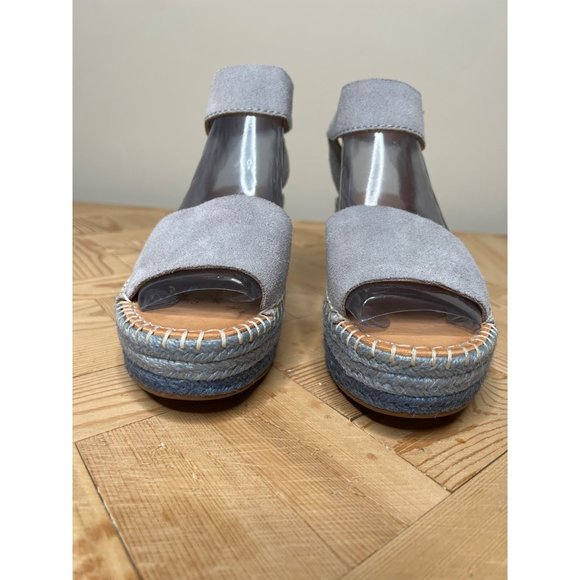 Frye and Co Womens Blue Espadrille Wedge Sandals Shoes Platform Ombre Size 8.5 - Picture 4 of 7